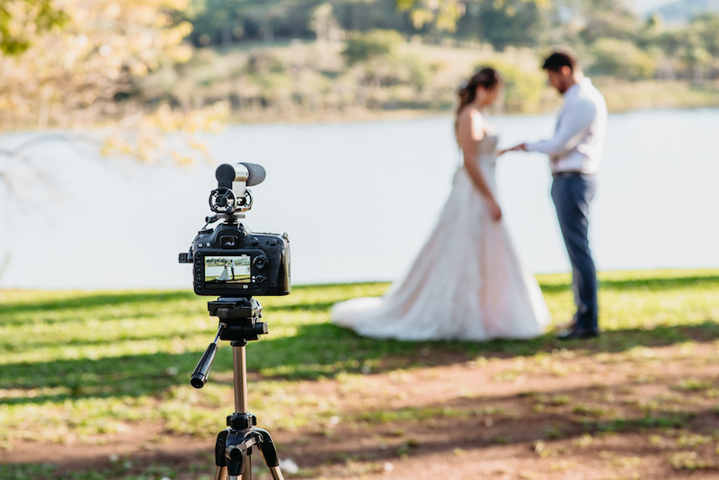 Filming Wedding Online Social Distancing New Normal Concept