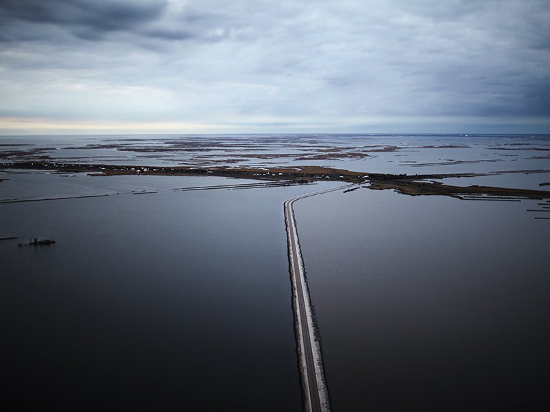 Road to Isle de Jean Charles, Terrebonne Parish, Louisiana