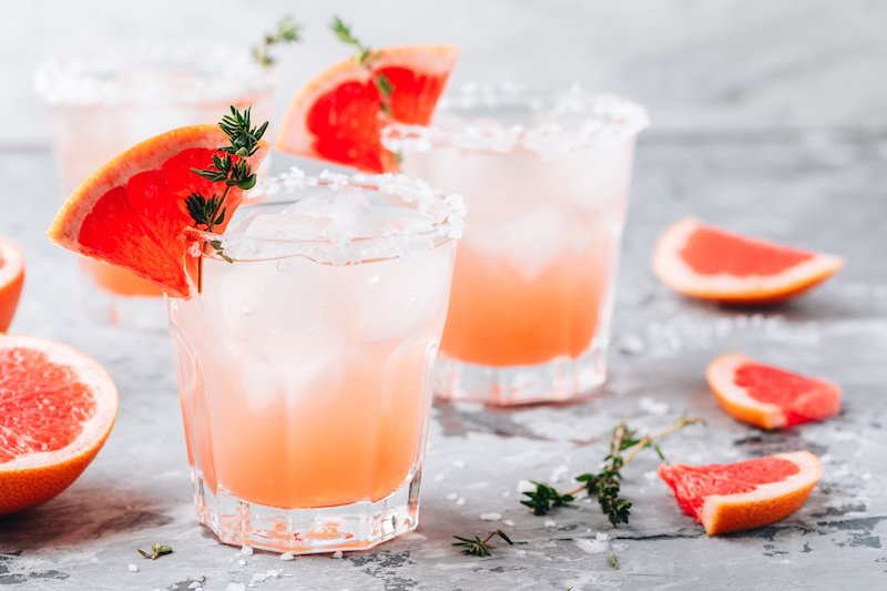 Grapefruit Salty Dog Cocktail