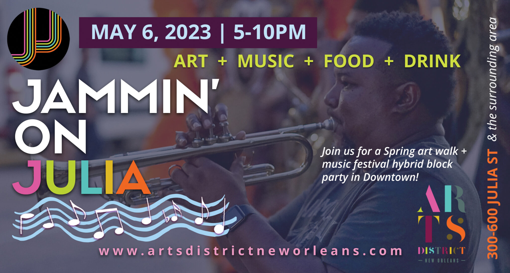 Art District New Orleans Hosts Jammin' on Julia This Weekend