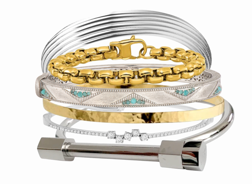 Creating Mixed Metal Bracelet Stacks