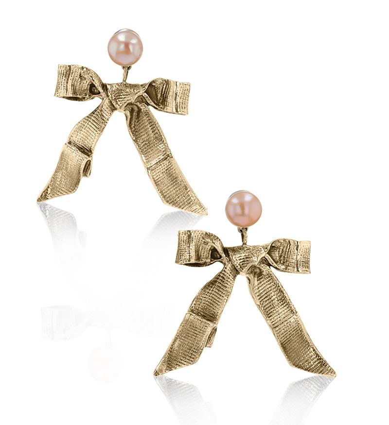 Mignon Faget ribbon earrings