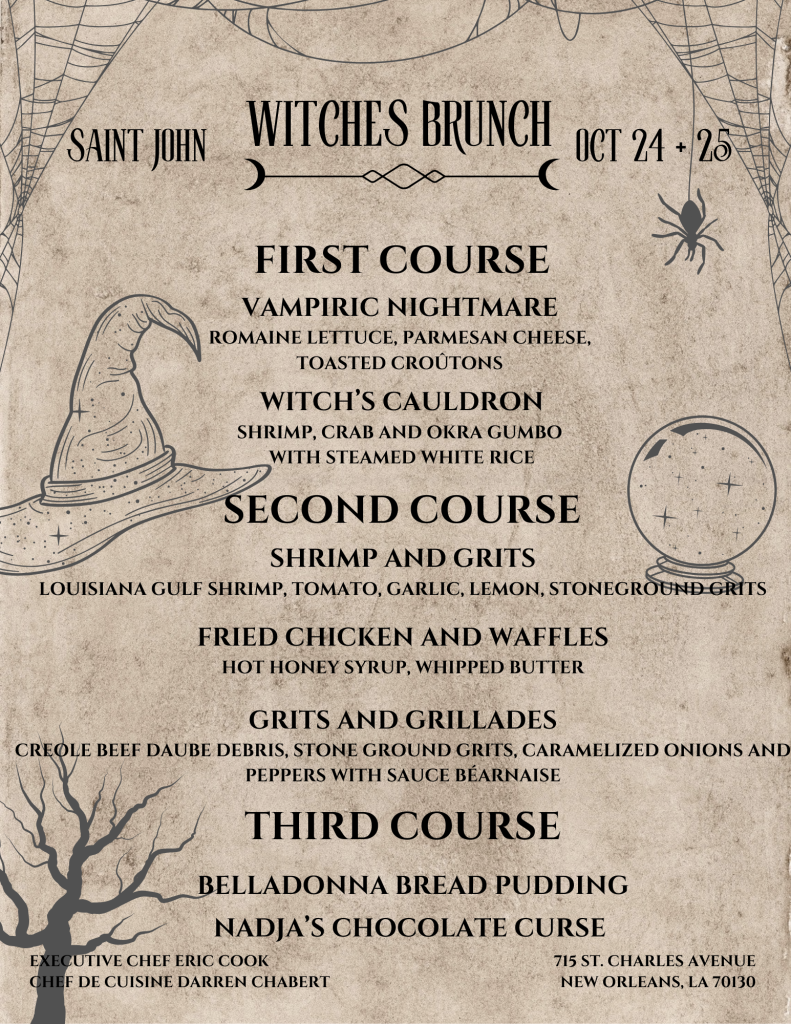 Gris-Gris and Saint John to Host Halloween Witches Brunch Gris-Gris and Saint John to Host Halloween Witches Brunch