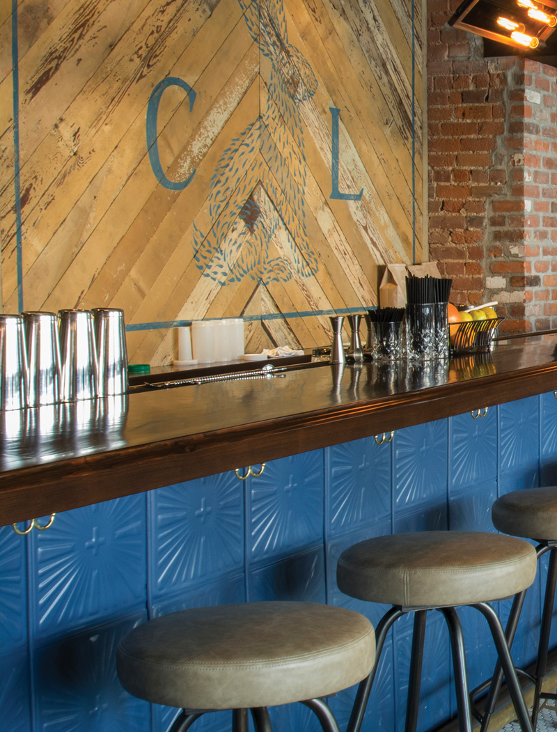 Inside Compere Lapin; countertop pictured