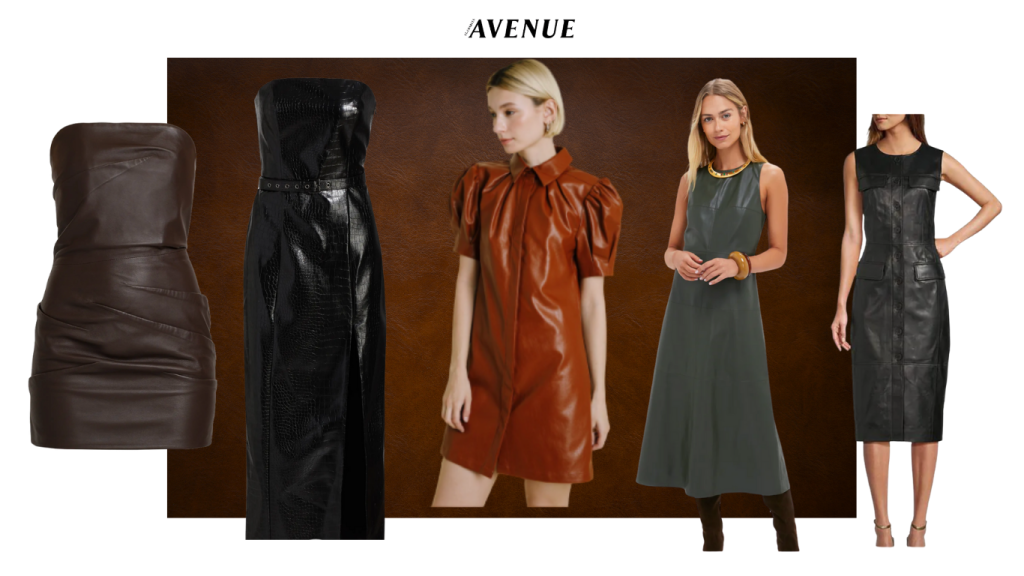 The Leather Dress is a Closet Staple for Fall The Leather Dress is a Closet Staple for Fall