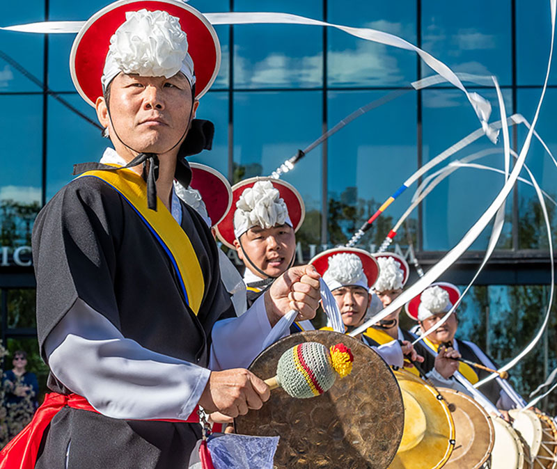 Korean Performing Arts Institute of Chicago performing Pungmul and Samulnori