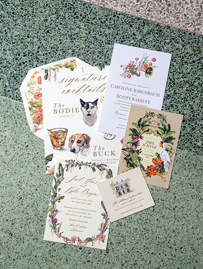 Elegant Artisanal Wedding Invitation Suites