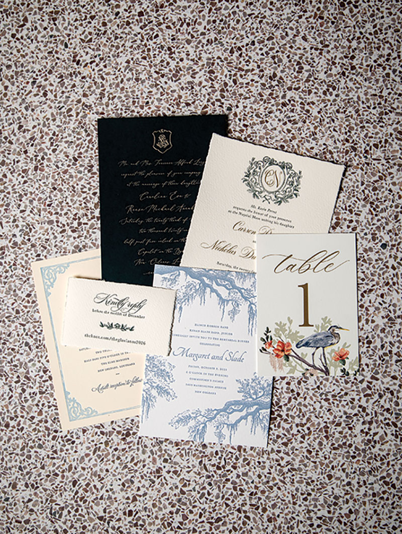 Elegant Artisanal Wedding Invitation Suites