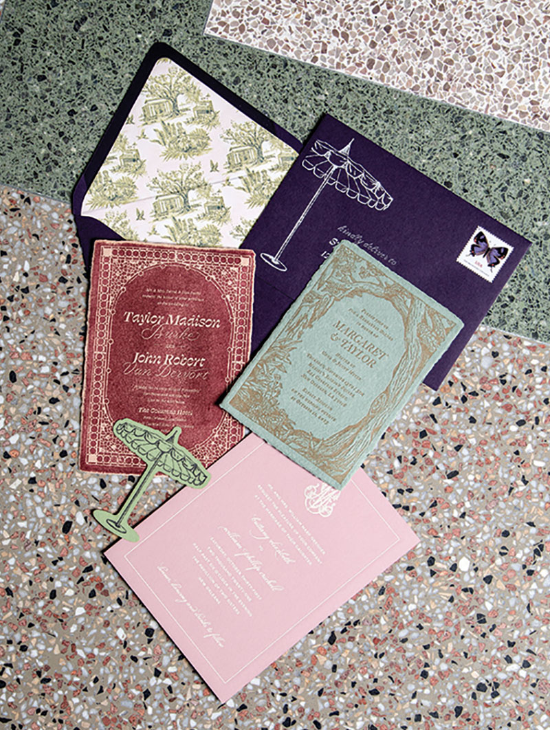 Elegant Artisanal Wedding Invitation Suites