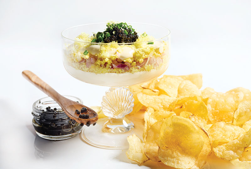 Caviar and chips