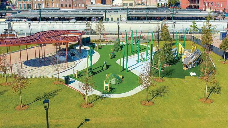 Audubon's Riverfront playgrounds