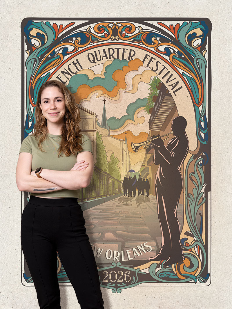 French Quarter Festival Poster Artist Anne Lipscomb