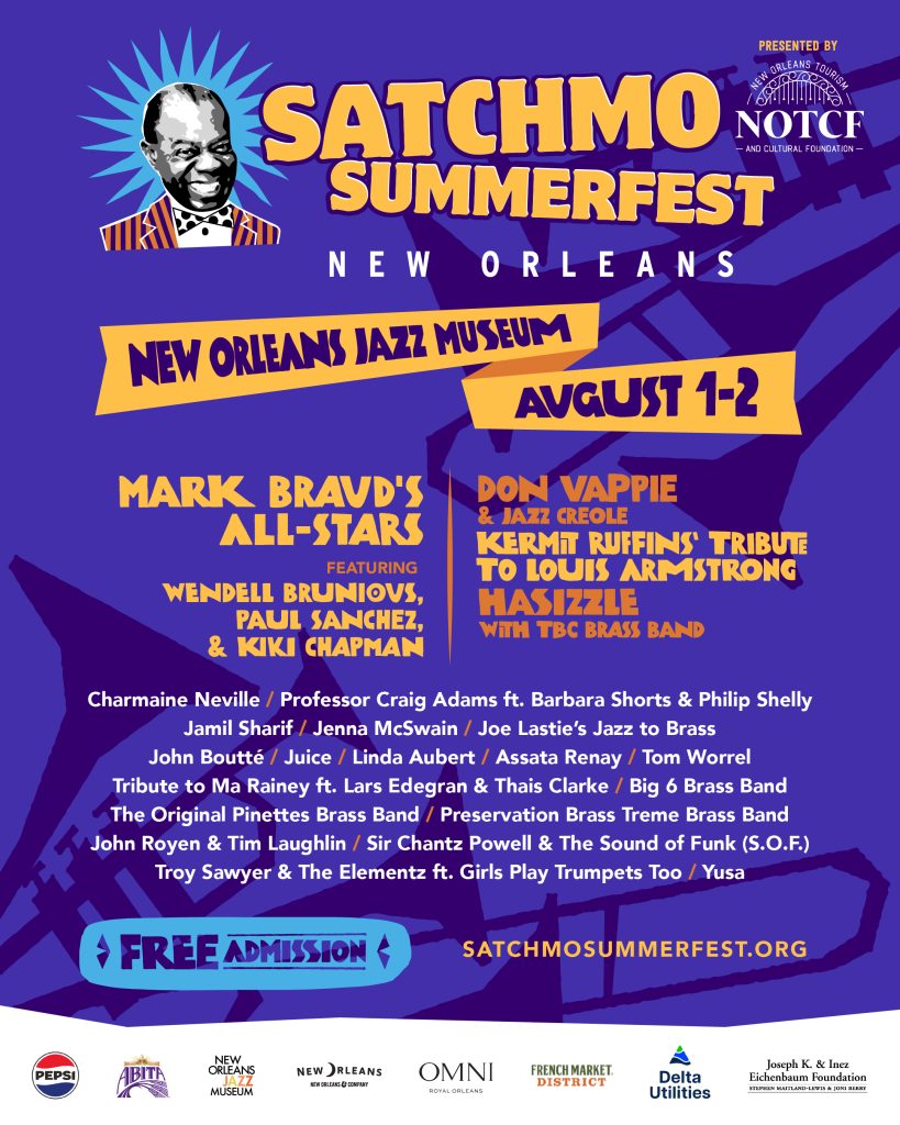 Music Lineup Announced for 2026 Satchmo SummerFest