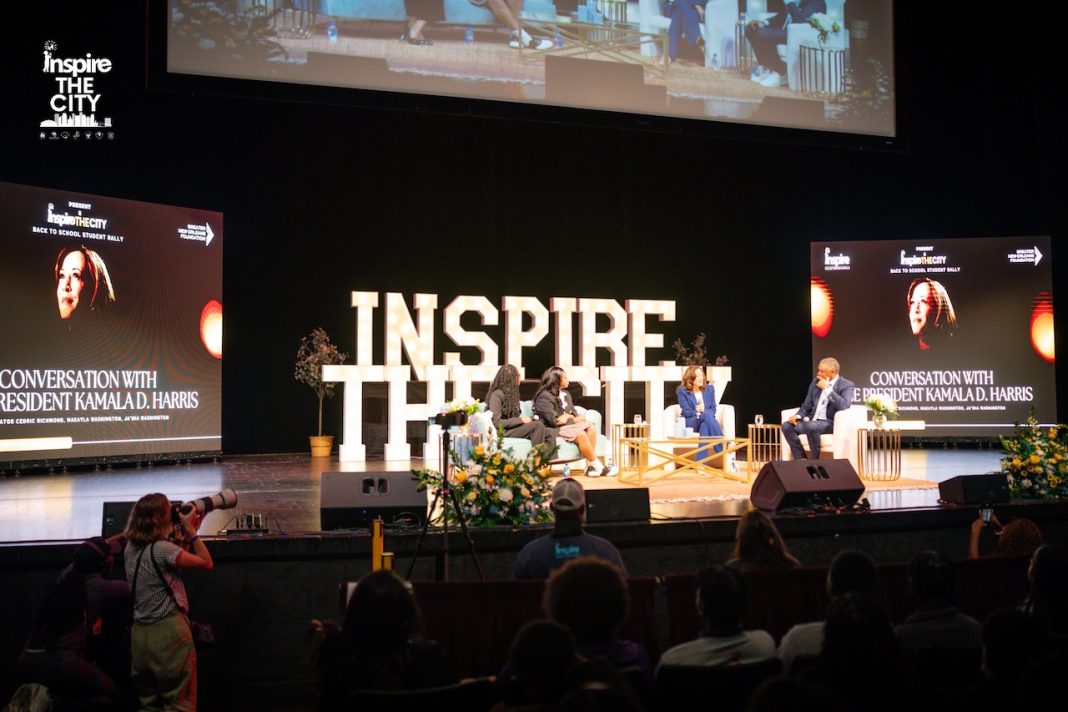 InspireNOLA Welcomes Kamala Harris to Kick Off School Year